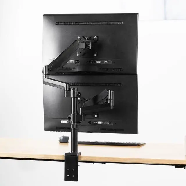 Alt view image 5 of 7 - VIVO Fully Adjustable Single Pneumatic Monitor Arm for Desk Mount Stand, Fits 1 Screen up to 32 inches (PT-SD-AM01K)