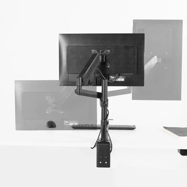 Alt view image 6 of 7 - VIVO Fully Adjustable Single Pneumatic Monitor Arm for Desk Mount Stand, Fits 1 Screen up to 32 inches (PT-SD-AM01K)