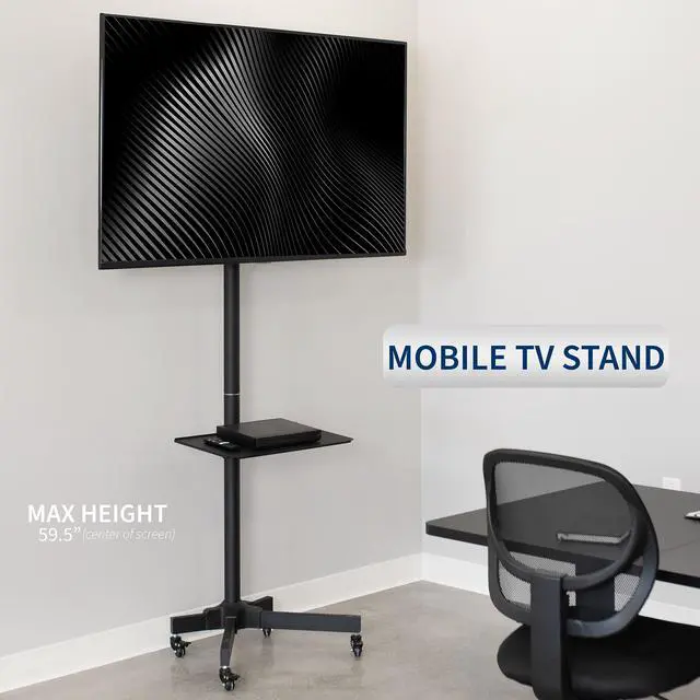 Alt view image 2 of 7 - VIVO Mobile TV Cart for 13" to 60" LCD LED Plasma Flat Panel | Stand with Wheels