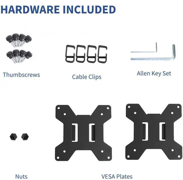 Alt view image 4 of 4 - VIVO Black Adjustable Dual Monitor Arm for Desk Mount Stand | Double Monitor Arm for 2 Screens up to 27" (PT-SD-AM02A)