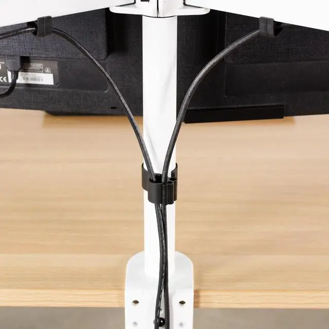 Alt view image 5 of 6 - VIVO Black Cable Clip Kit for Monitor Stands | 1 Pole Clip + 4 Arm Clips (PT-SD-WC05C)