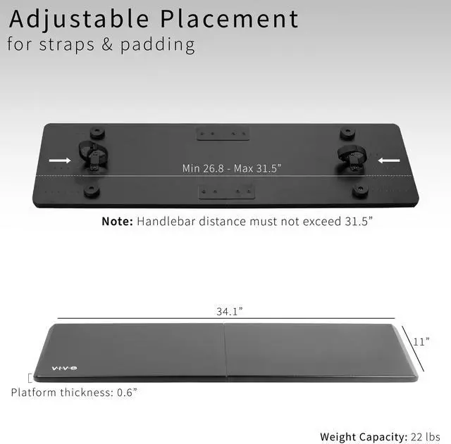 Alt view image 4 of 7 - VIVO Universal Laptop Treadmill Desk Attachment | Ergonomic Notebook Stand Workstation for Treadmills (STAND-TDML2)