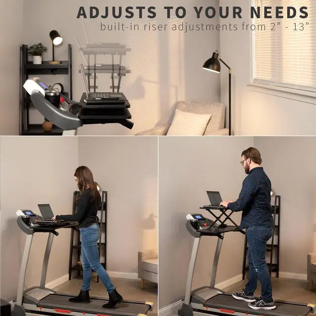 Alt view image 2 of 7 - VIVO Height Adjustable Laptop Treadmill Desktop Riser, Ergonomic Notebook Stand Workstation for Treadmills (STAND-TDML3)