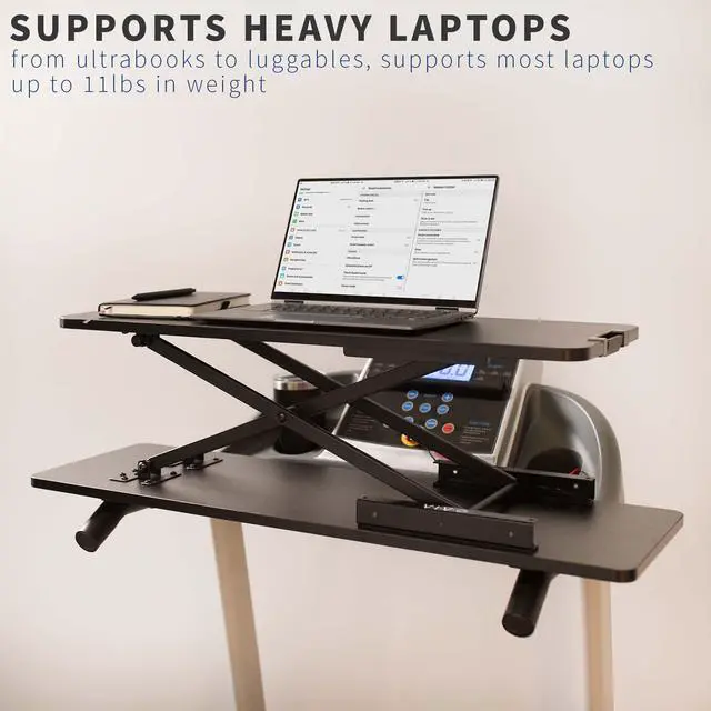 Alt view image 5 of 7 - VIVO Height Adjustable Laptop Treadmill Desktop Riser, Ergonomic Notebook Stand Workstation for Treadmills (STAND-TDML3)
