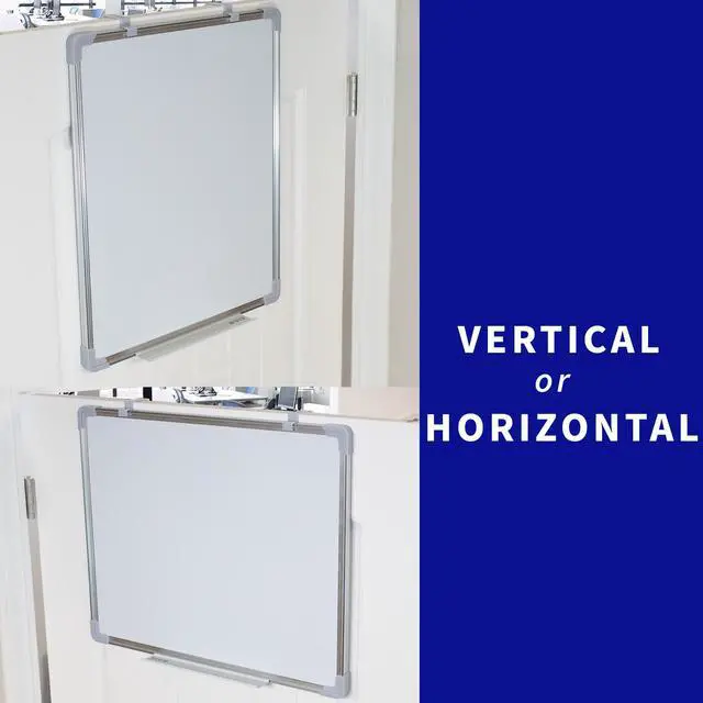 Alt view image 3 of 7 - VIVO 24 x 20 inch Whiteboard with Ultra Thin Hook Mounting System for Closed Door and Cubicle Wall Hanging, Dry Erase Board for Dorm, Home, or Office, PP-WB01