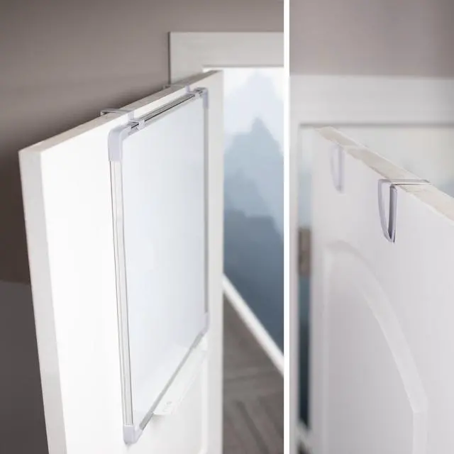 Alt view image 6 of 7 - VIVO 24 x 20 inch Whiteboard with Ultra Thin Hook Mounting System for Closed Door and Cubicle Wall Hanging, Dry Erase Board for Dorm, Home, or Office, PP-WB01