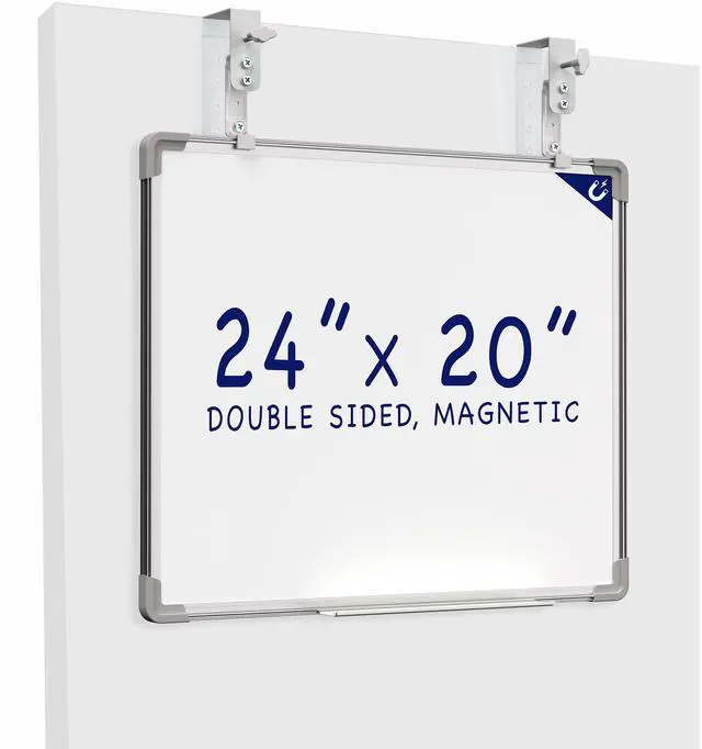 Main image of VIVO 24 x 20 inch Hanging Whiteboard with Metal Hook Mounting System for Door, Dry Erase Board, PP-WB02