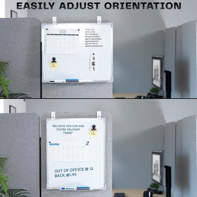 Alt view image 6 of 7 - VIVO 24 x 20 inch Hanging Whiteboard with Metal Hook Mounting System for Door, Dry Erase Board, PP-WB02