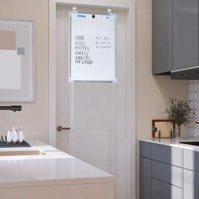 Alt view image 7 of 7 - VIVO 24 x 20 inch Hanging Whiteboard with Metal Hook Mounting System for Door, Dry Erase Board, PP-WB02