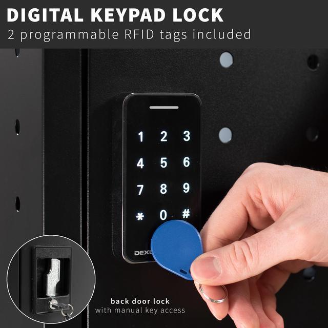 Alt view image 4 of 7 - VIVO 30-Bay Locking Laptop and Tablet Charging Station Cart, Digital Keypad Lock, RFID Tag Compatible, Black, CART-LAPC1