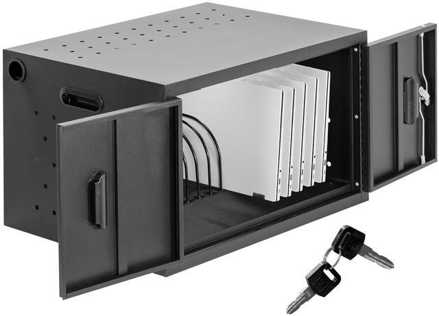 Main image of VIVO Black 16-Bay Locking Laptop and Tablet Charging Station, Fits up to 14 inch Laptops (CART-LAPC2)