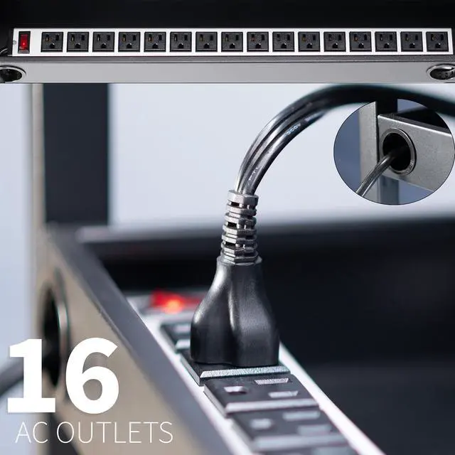 Alt view image 4 of 7 - VIVO Mobile 16-Device Open Charging Cart, Fits up to 14 inch Laptops, Black, CART-LAPC3