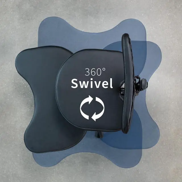 Alt view image 4 of 7 - VIVO Black Ergonomic Cross Legged Swivel Chair, Adjustable Office Stool