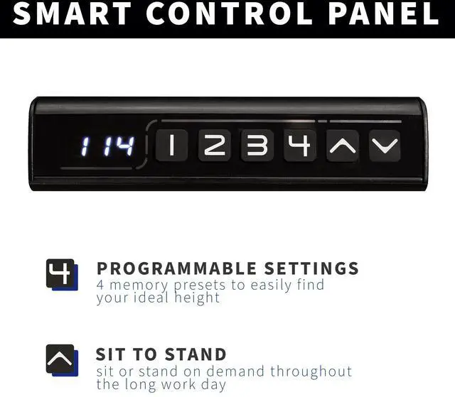 Alt view image 5 of 7 - VIVO Black Electric Stand Up Desk Frame with Rear-set Legs, Single Motor Base