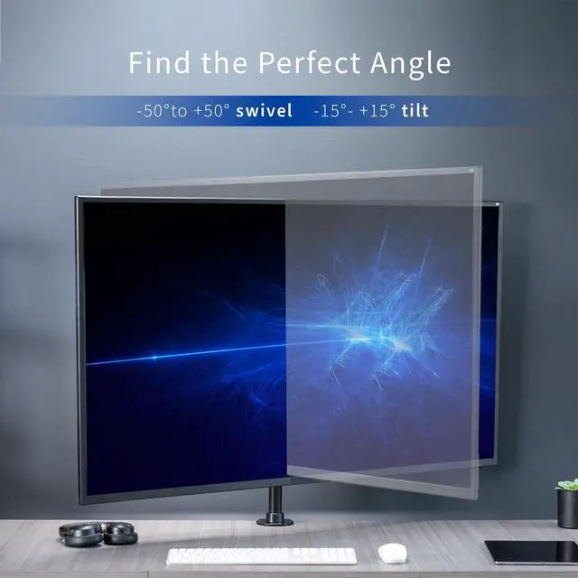 Alt view image 5 of 8 - VIVO Ultra Wide Screen TV Desk Mount up to 55" Full Motion Television Stand