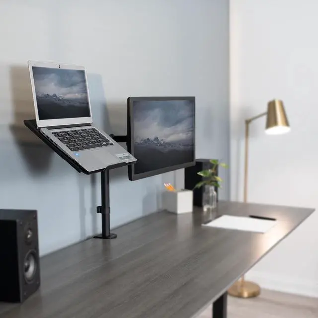Alt view image 5 of 7 - VIVO Laptop Notebook up to 17" Steel Tray Platform (Tray Only) for VESA Mount Stand | Fits 100 mm Plate Holes (STAND-LAP2)