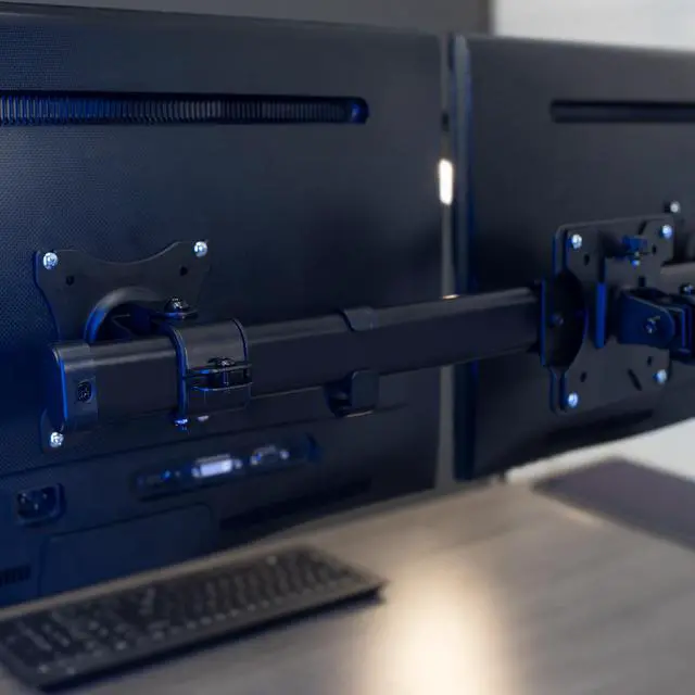 Alt view image 6 of 7 - VIVO Dual VESA Bracket Adapter Horizontal Assembly Mount, 2 Monitor Screens up to 27" (MOUNT-VW02A)