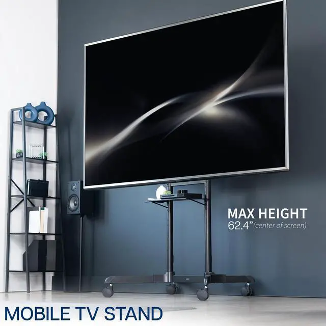 Alt view image 4 of 7 - VIVO Mobile TV Cart for 55" to 100" LCD LED Plasma Flat Panel Stand w/Wheels