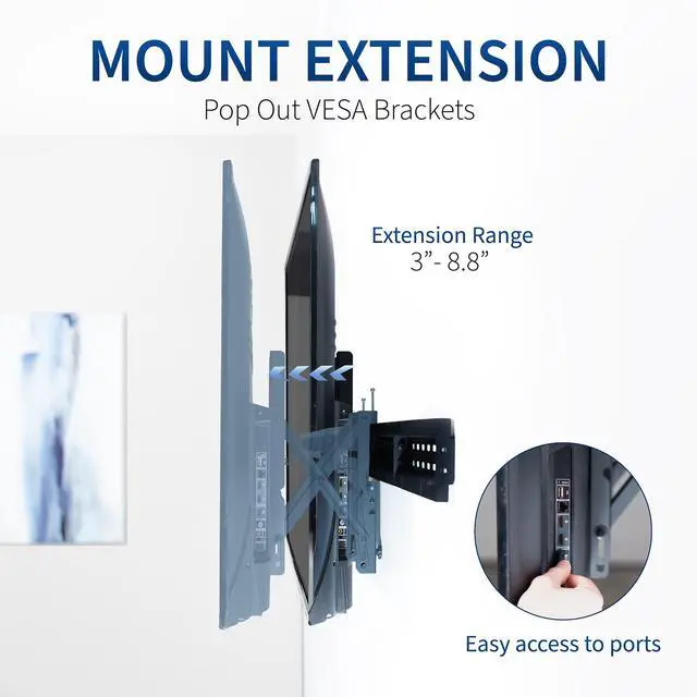 Alt view image 3 of 7 - VIVO Pop-Out Steel 2x2 Video Wall Mount for 4 TV Screens 37 to 65 inches, Wide VESA Range, Screen Leveling, MOUNT-VW65-4