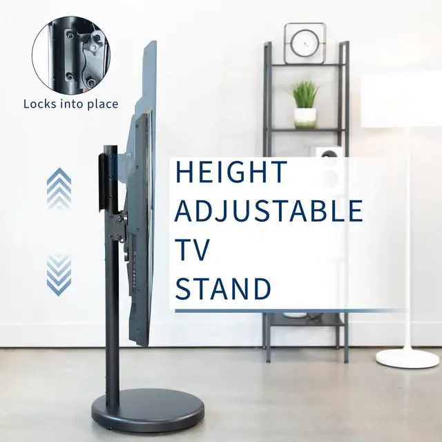 Alt view image 6 of 7 - VIVO Mobile 70" TV Floor Stand with Shelf and Hidden Casters, 66 lbs Max Weight, Black, STAND-TVHD8B