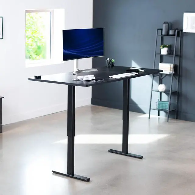 Alt view image 2 of 7 - VIVO Electric Dual Motor 71 x 36 Standing Desk, Black Top, Black Frame