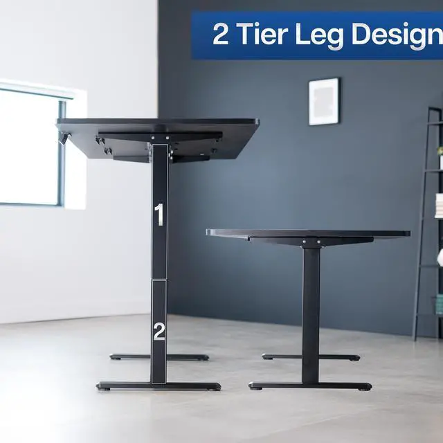 Alt view image 7 of 7 - VIVO Electric Dual Motor 71 x 36 Standing Desk, Black Top, Black Frame