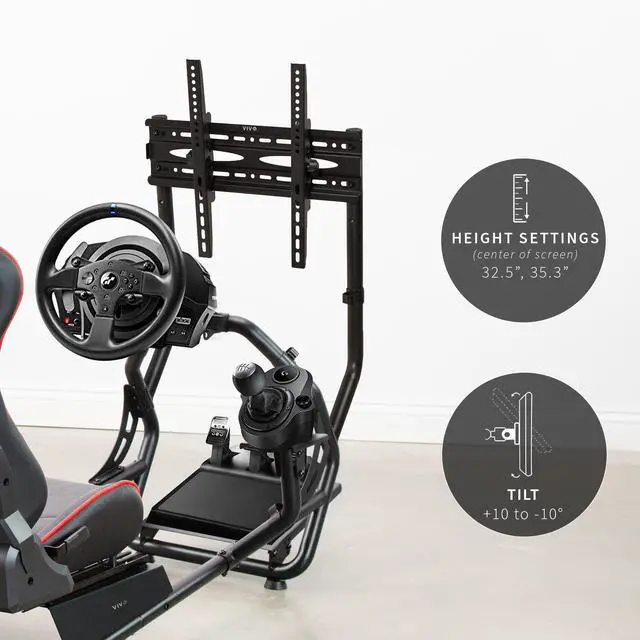 Alt view image 5 of 7 - VIVO Single 32" to 50" TV Mount Designed for STAND-RACE1B Racing Simulator Cockpit, VESA up to 400x400mm (STAND-RACE1TV)