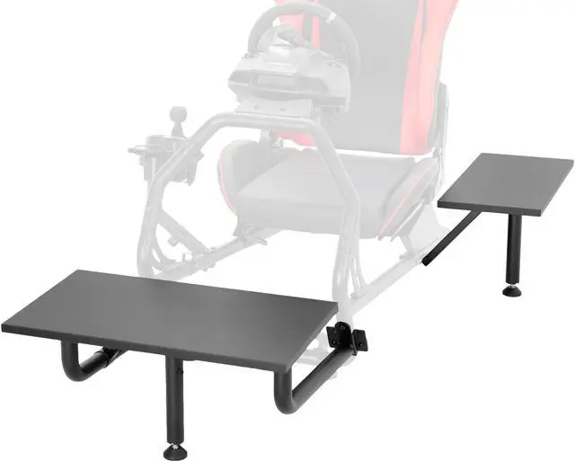 Main image of VIVO Shelf Kit Designed for STAND-RACE1B Racing Simulator Cockpit Series Only, 2 Shelves, Black, STAND-RACE1SF