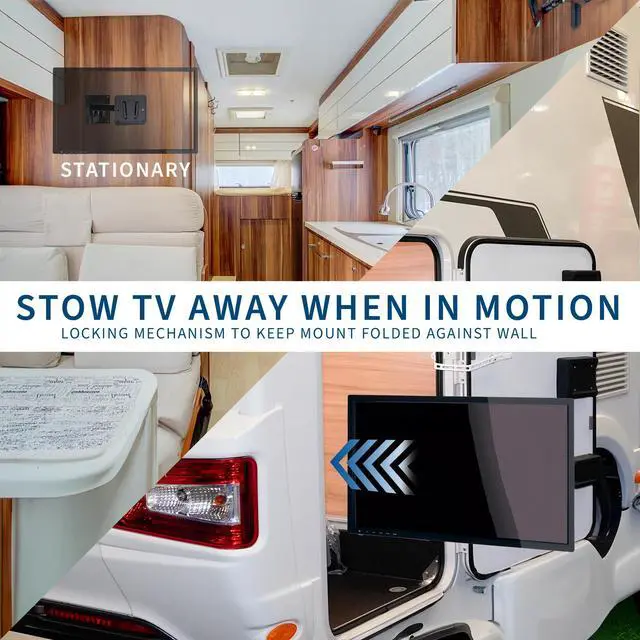 Alt view image 4 of 7 - VIVO Sturdy Plastic Polymer RV TV Screen Mount with Articulating Arm