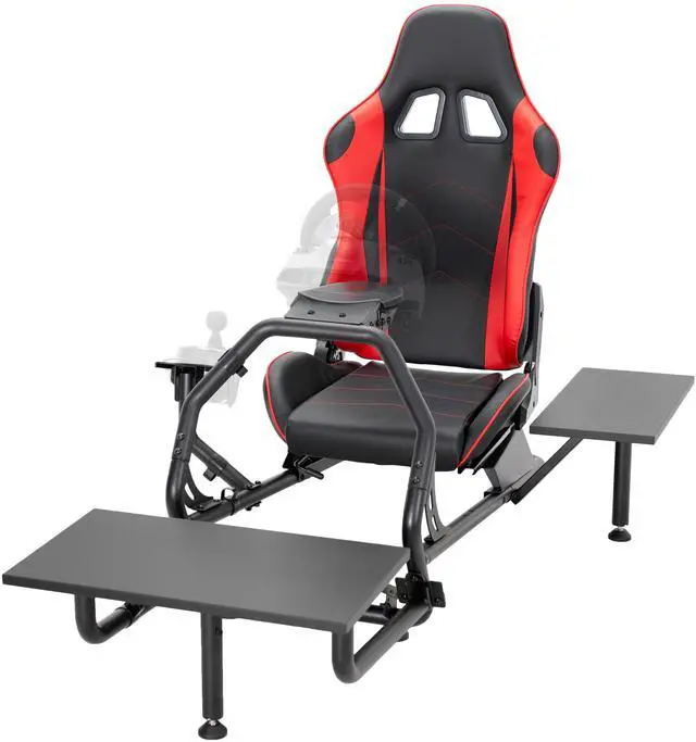 Main image of VIVO Racing Simulator Cockpit, Wheel Stand, Reclining Seat, Gear Mount, Shelves