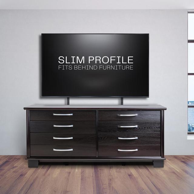 Alt view image 5 of 7 - VIVO Black Heavy Duty 100" TV Screen Floor Stand with Storage Shelf