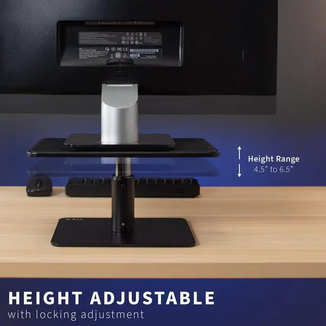 Alt view image 3 of 7 - VIVO Universal Height Adjustable Ergonomic Computer Monitor & Laptop Riser Stand