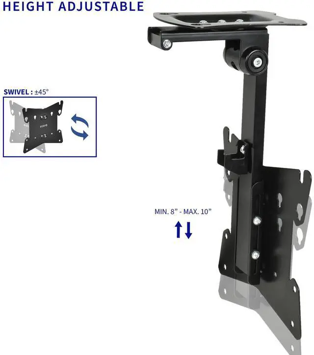 Alt view image 3 of 8 - VIVO Black Flip Down 20" to 37" Mount | Folding Pitched Roof Ceiling Mounting for Flat TV & Monitors (MOUNT-M-FD37B)
