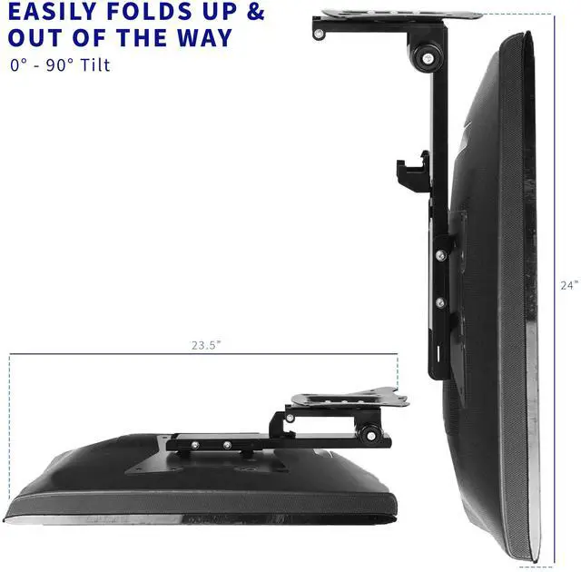 Alt view image 4 of 8 - VIVO Black Flip Down 20" to 37" Mount | Folding Pitched Roof Ceiling Mounting for Flat TV & Monitors (MOUNT-M-FD37B)