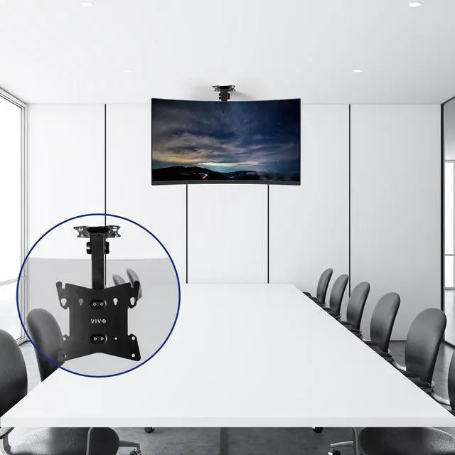 Alt view image 6 of 8 - VIVO Black Flip Down 20" to 37" Mount | Folding Pitched Roof Ceiling Mounting for Flat TV & Monitors (MOUNT-M-FD37B)
