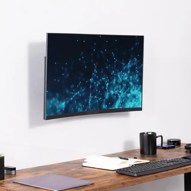 Alt view image 2 of 8 - VIVO Black Height Adjustable 17" to 32" VESA Monitor Wall Mount Bracket for 1 Screen (MOUNT-VW01A)