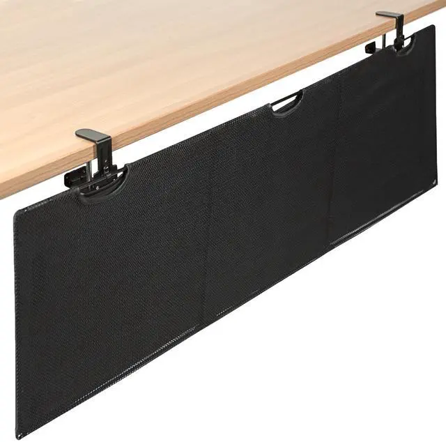 Main image of VIVO Black Clamp-on 60" Privacy & Cable Management Organizer Sleeve Wire Hider Panel for Desk (DESK-SKIRT-60P)
