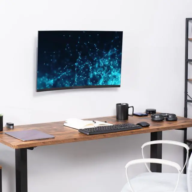 Alt view image 6 of 8 - VIVO Black Height Adjustable 17" to 32" VESA Monitor Wall Mount Bracket for 1 Screen (MOUNT-VW01A)