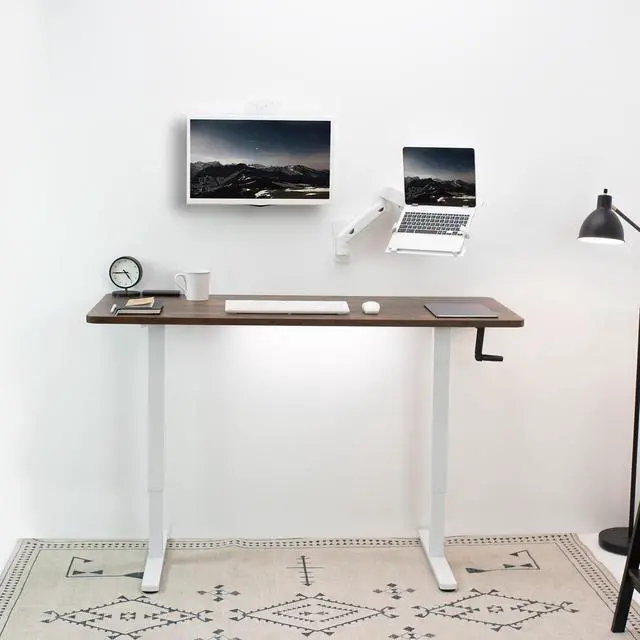 Alt view image 6 of 8 - VIVO White Height Adjustable 17" to 32" VESA Monitor Wall Mount for 1 Screen