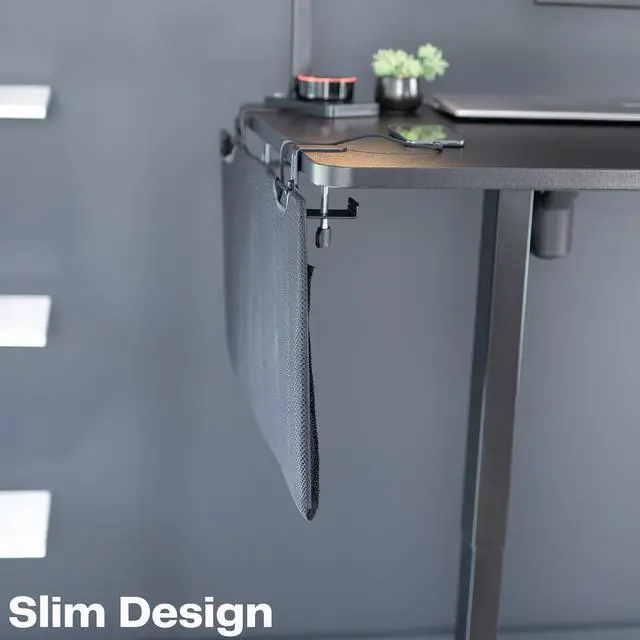 Alt view image 6 of 7 - VIVO Black Clamp-on 30" Privacy & Cable Management Sleeve Panel Kit for Desk