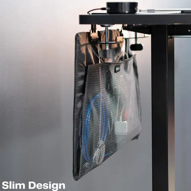 Alt view image 7 of 7 - VIVO Black Clamp-on 24" Privacy & Cable Management Organizer Sleeve Wire Hider Panel for Desk (DESK-SKIRT-24P)