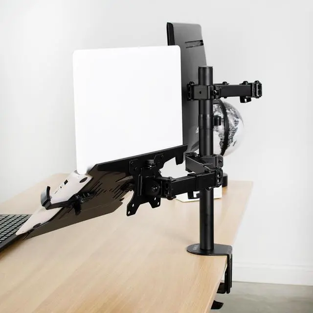 Alt view image 5 of 8 - VIVO Black Universal Adjustable 10 to 15.6 Laptop Mount Holder for VESA Compatible Monitor Arms (STAND-LAP3)