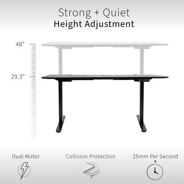 Alt view image 4 of 7 - VIVO Electric 2-Motor 63 x 32 Standup Desk w/ Memory Controller, Light Wood Table Top, White Frame (DESK-KIT-E2W1C)
