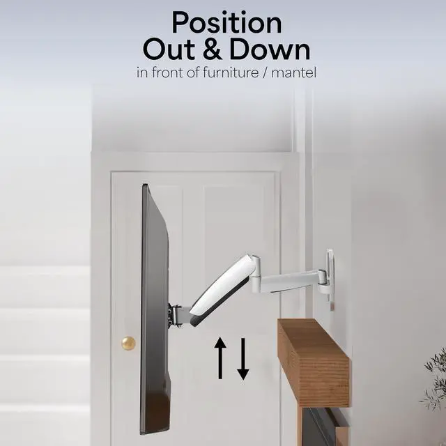 Alt view image 6 of 8 - VIVO Counterbalance LCD LED 26 to 55" TV Wall Mount | Height Adjustable Gas Spring Articulating Bracket (MOUNT-VW04G)