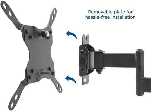 Alt view image 4 of 8 - VIVO Full Motion Tilt Swivel TV Wall Mount VESA Bracket Stand | Fits 13" to 42" Flat Screens (MOUNT-VW06)