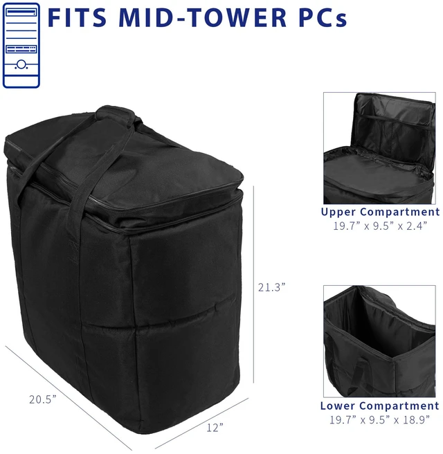 Computer Built Into Bag VIVO Desktop PC Travel Bag, Carrying Case for Mid-Sized Computer Tower ...
