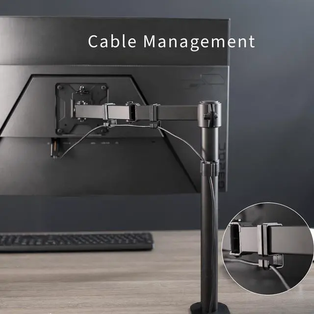 Alt view image 7 of 7 - VIVO Single Monitor Desk Mount Stand Fully Adjustable/Tilt for 1 Computer Screen