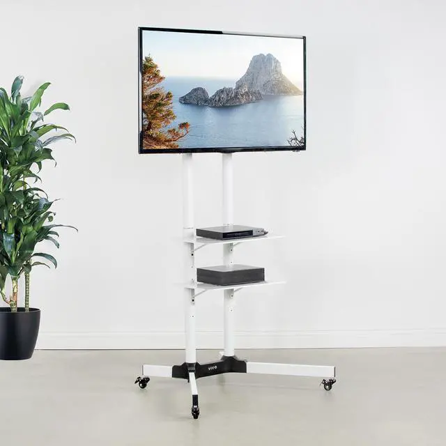 Alt view image 3 of 7 - VIVO Attachable Shelf for STAND-TV03W TV Cart Series (SHELF-TV03W)