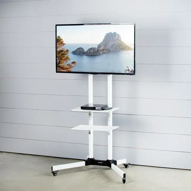 Alt view image 6 of 7 - VIVO Attachable Shelf for STAND-TV03W TV Cart Series (SHELF-TV03W)