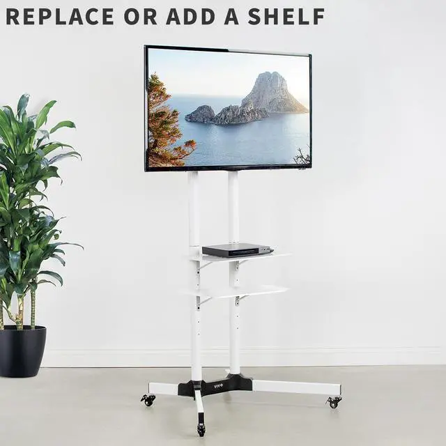 Alt view image 7 of 7 - VIVO Attachable Shelf for STAND-TV03W TV Cart Series (SHELF-TV03W)